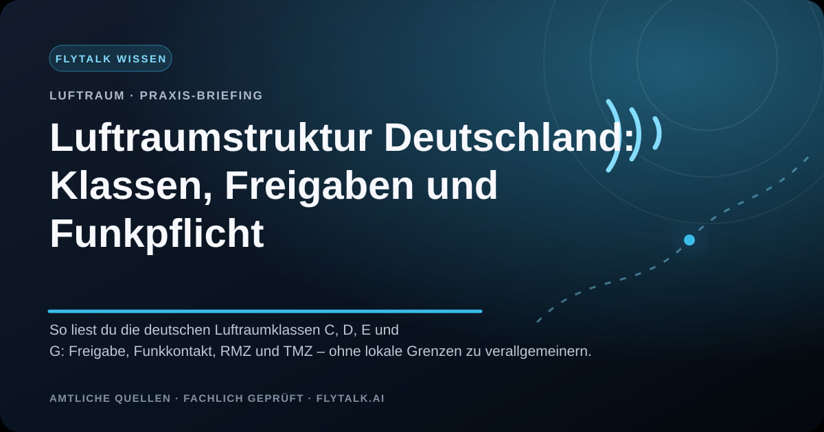 Luftraumstruktur Deutschland: Klassen, Freigaben und Funkpflicht – FlyTalk Praxis-Briefing im Themenbereich FIS und Luftraum