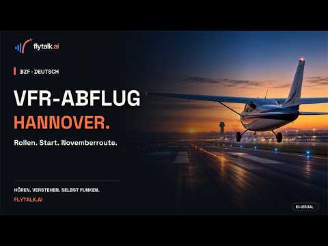 Vorschaubild zu BZF Prüfung: VFR-Abflug Hannover EDDV | Rollen, Start & Novemberroute
