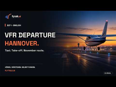 Vorschaubild zu BZF I Englisch: VFR-Abflug Hannover | Taxi, Take-off & Novemberroute