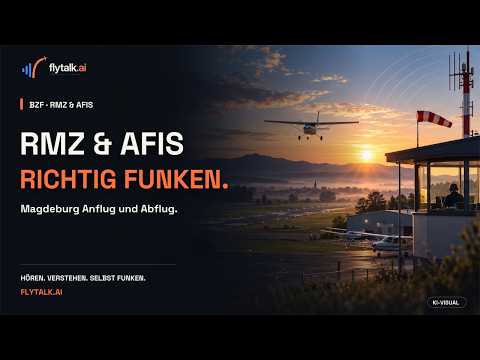 Vorschaubild zu RMZ & AFIS einfach erklärt | Magdeburg EDBM Anflug und Abflug